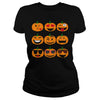 Image of EMOJI PUMPKIN T SHIRT FUNNY FACES HALLOWEEN THANKSGIVING