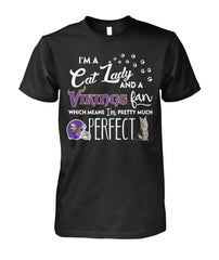 Minnesota Vikings - I'm a cat lady and a Vikings fan T-shirt