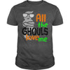 Image of Halloween ghost shirt kids boys all the ghouls love me son shirt