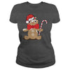 Image of funny gingerbread man with candy cane Bags &amp;amp; backpacks