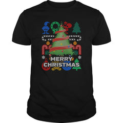 Holiday Christmas Tree Ugly Holiday Tshirt  Merry Christmas