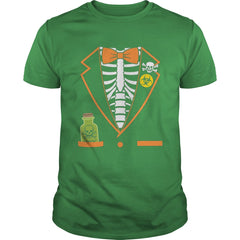 Skeleton Tuxedo Spooky Funny Halloween T-Shirt