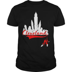 Cleveland Shirt Cleveland Skyline Native American Feather