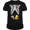Image of Maternity Shirt Skeleton Baby Beer and Pizza T-shirt