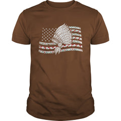 NATIVE AMERICAN T SHIRT NATIVE IN MY FLAG US T SHIRT