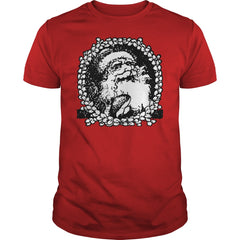 Santa in Holly Frame - Men's Premium T-Shirt