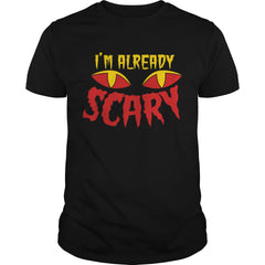 I m ALREADY SCARY Halloween cat scared eyes