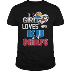 Girl Loves Chiefs  KU TShirt