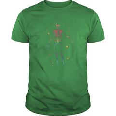 Vintage Rainbow Skeleton Halloween Anatomy Pride Cute Shirt
