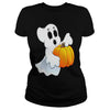 Image of Happy Halloween Ghost and Pumpkin