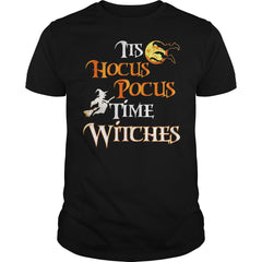 HALLOWEEN WITCH SHIRT-IT'S HOCUS POCUS TIME WITCHES TSHIRT