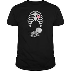 Womens pregnancy announcement tshirt baby xray