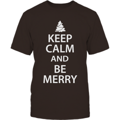 Keep Calm And Be Merry Christmas Women-S  T Shirts