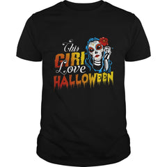 Halloween Womens This Girl Love Halloween T-Shirt Girl Halloween T-shirt