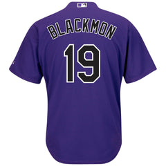 Charlie Blackmon Colorado Rockies Majestic Alternate Official Cool Base Replica Player Jersey - Purple