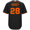 Image of Buster Posey San Francisco Giants Majestic Alternate 2017 Cool Base Player Jersey - Black