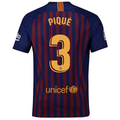 Gerard Pique Barcelona 2018/19 Home Player Jersey – Navy