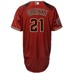 Zack Greinke Arizona Diamondbacks Majestic Official Cool Base Player Jersey - Sedona Red/Black