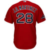 Image of J.D. Martinez Boston Red Sox Majestic 2018 World Series Champions Team Logo Player Jersey – Scarlet