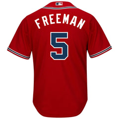 Freddie Freeman Atlanta Braves Majestic Official Cool Base Player Jersey - Red