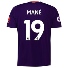 Sadio Mane Liverpool 2018/19 Away Player Jersey – Purple
