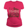 Image of Zombie Scary Funny Halloween Distressed T-Shirt