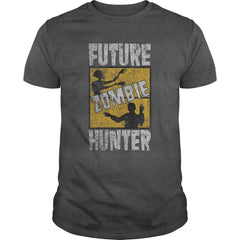 Future Zombie Hunter Funny Halloween Distressed T-Shirt
