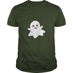 cute happy ghost smiling happily