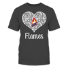 Image of UIC Flames - Lace Heart Logo