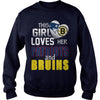 Image of This Girl Loves her Patriots And Bruins TShirt