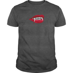 Vampire Lips and Teeth Blood Drop Halloween Party T Shirt