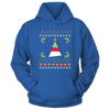 Image of Santa Striped Ugly Christmas Sweater Printed T-Shirt