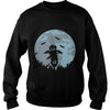 Image of A pumpkin scarecrow in the cornfield and Moon
