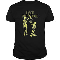I got your back halloween funny humorous Skeleton t shirt