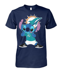 Miami Dolphins - Cute Stitch T-shirt