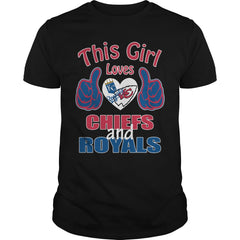 Girl Loves Chiefs  Royals TShirt