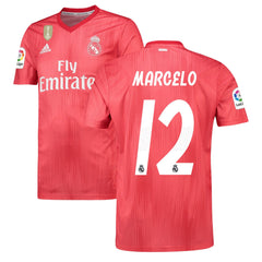 Marcelo Real Madrid 2018/19 Third Player Jersey – Red
