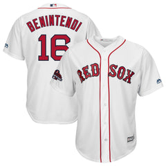 Andrew Benintendi Boston Red Sox Majestic 2018 World Series Champions Team Logo Player Jersey – White