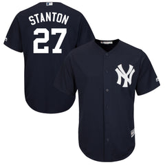 Giancarlo Stanton New York Yankees Majestic Cool Base Replica Player Jersey – Navy