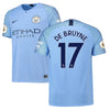 Image of Kevin De Bruyne Manchester City 2018/19 Home Player Jersey – Blue