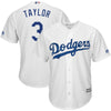 Image of Chris Taylor Los Angeles Dodgers Majestic Cool Base Player Replica Jersey – White