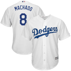 Manny Machado Los Angeles Dodgers Majestic Home Official Cool Base Jersey – White