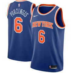 Kristaps Porzingis New York Knicks Blue Swingman Jersey 2018 - 2019