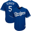 Image of Corey Seager Los Angeles Dodgers Majestic Fashion Official Cool Base Player Jersey - Royal