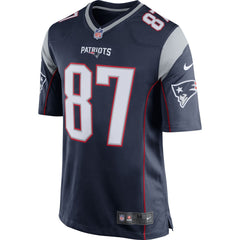 New England Patriots Rob Gronkowski Navy Blue/Silver JERSEY 2018 - 2019