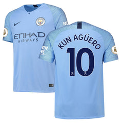 Sergio Aguero Manchester City 2018/19 Home Player Jersey – Blue