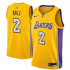 Image of Lonzo Ball Los Angeles Lakers Yellow Swingman Jersey 2018 - 2019