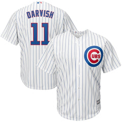 Yu Darvish Chicago Cubs Majestic Official Cool Base Player Jersey – White