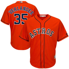 Justin Verlander Houston Astros Majestic Official Cool Base Player Jersey – Orange