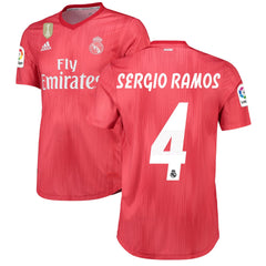 Sergio Ramos Real Madrid 2018/19 Third Player Jersey – red